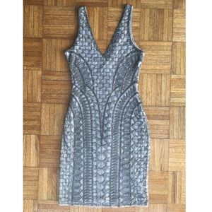 Parker Silver Cocktail Dress